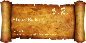 Viosz Rudolf névjegykártya